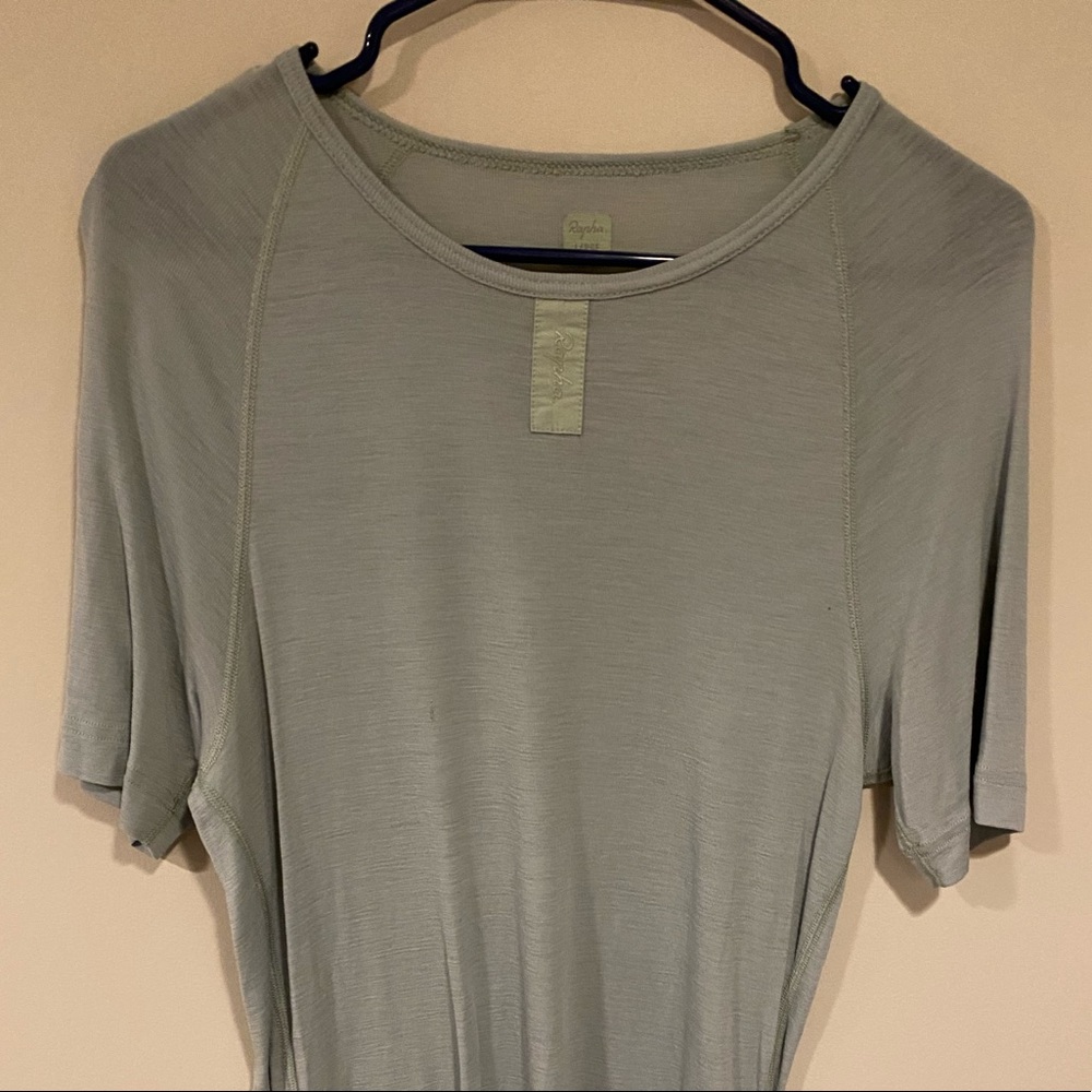 Mens Rapha 100% Merino Wool Base Layer T-shirt/Tee, Teal, Great condition